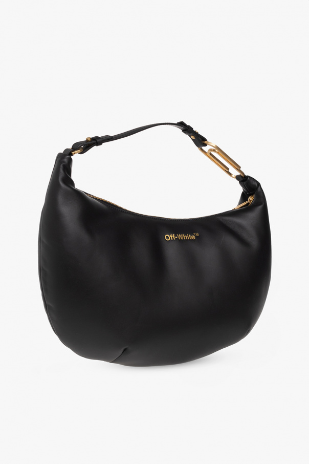 ショルダーバッグ Off-White Burrow 24 Hobo Bag - Black/Clear - Leather Off-White Burrow 24 Hobo Bag - Black/Clear - Leather